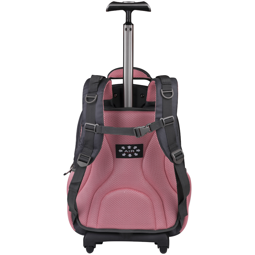 Volkano Orthopaedic Trolley Backpack 27L - Dark Grey/Pink | VK-7094-DGRPK