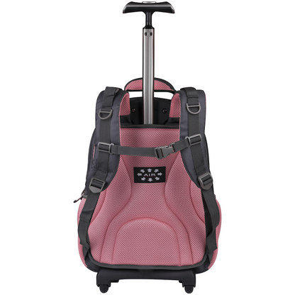Volkano Orthopaedic Trolley Backpack 27L - Dark Grey/Pink | VK-7094-DGRPK