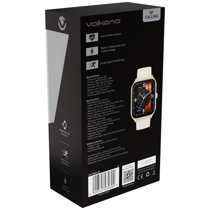 Volkano Life Series Smart Watches - Gold | VK-5082-GD