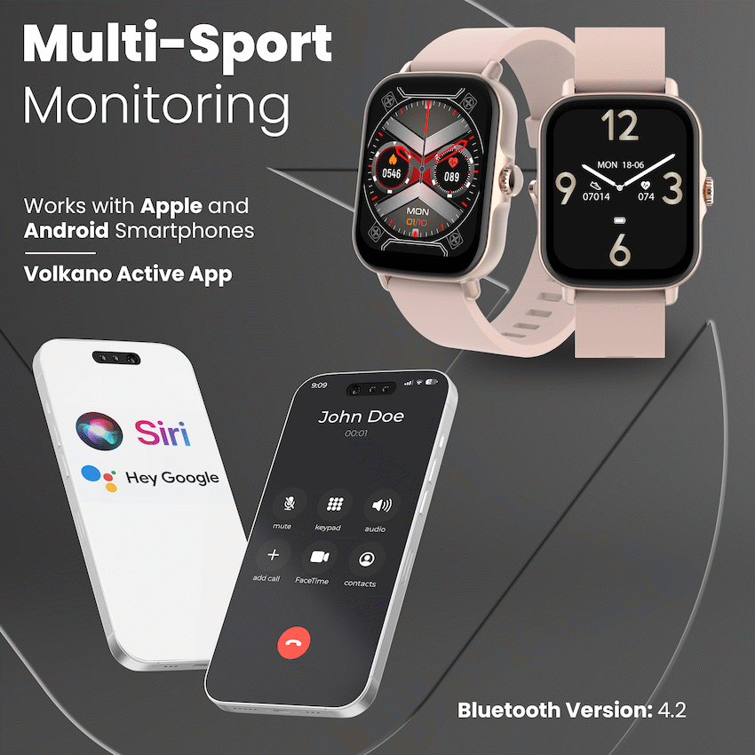 Volkano Active Tech Serene series Watch with heart rate monitor - Gold | VK-5072-GD[V2]