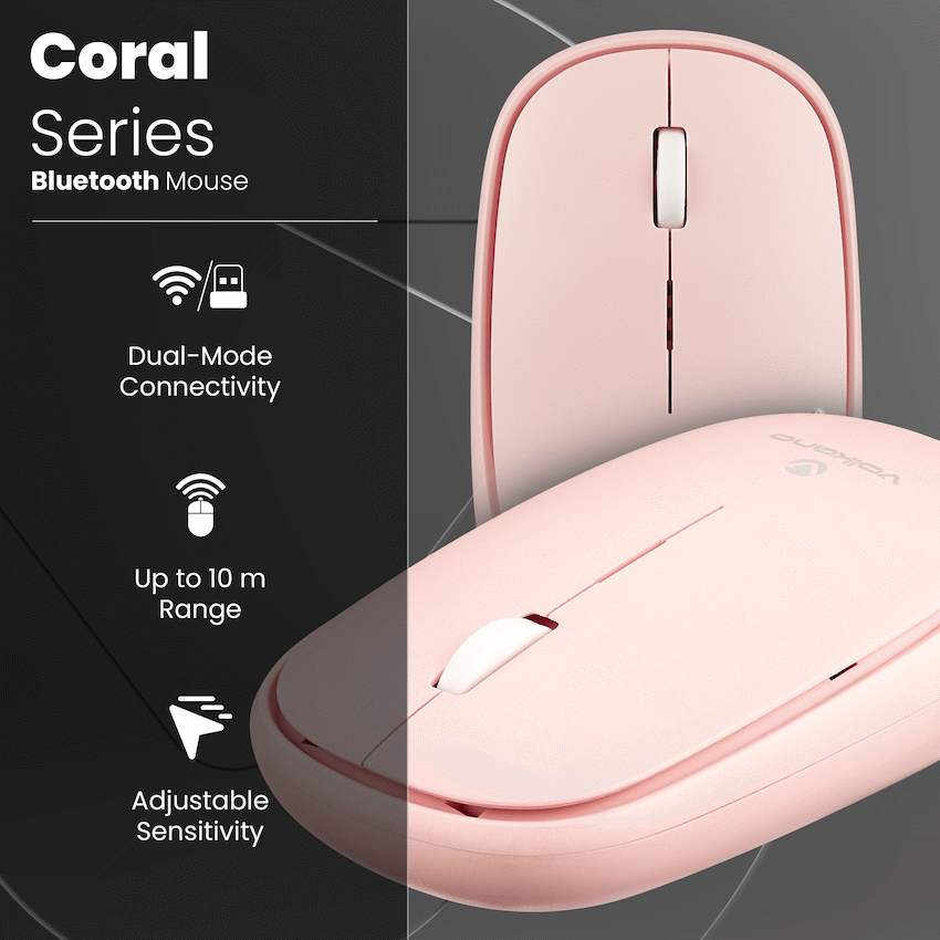 Volkano Coral series Bluetooth Wireless Mouse - Pink | VK-20304-PK