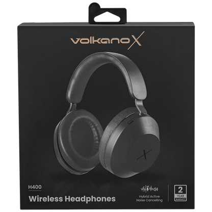 VolkanoX H400 Hybrid Active Noise Cancellation Headphones - Black | VXH-400-BK
