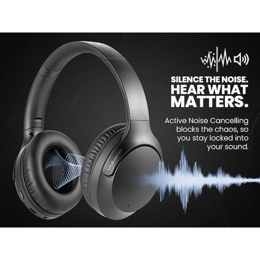 Volkano Odyssey ANC Bluetooth Wireless Headphone - Black | VK-2103-BK