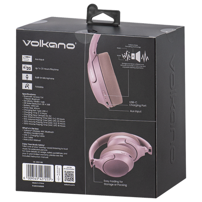 Volkano Odyssey ANC Bluetooth Wireless Headphone - Rose Gold | VK-2103-RG