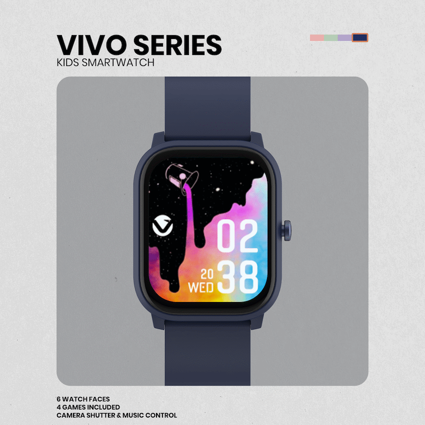 Volkano Vivo Series Kids Smart Watch - Dark Blue | VK-5018-BL