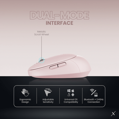 VolkanoX Crater Bluetooth Wireless Mouse - Rose | VKX-202-RS