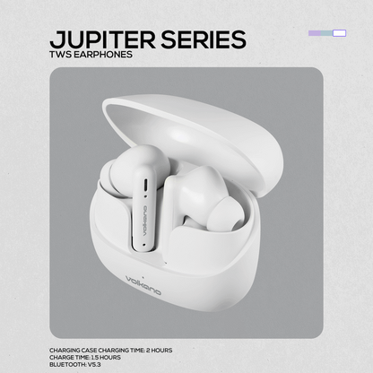 Volkano Jupiter Series TWS Earphones - White | VK-1158-WT