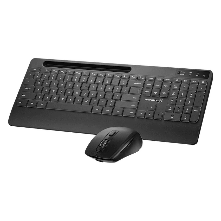 VolkanoX Gem Bluetooth Wireless Keyboard and Mouse - Black | VKX-20237-BK