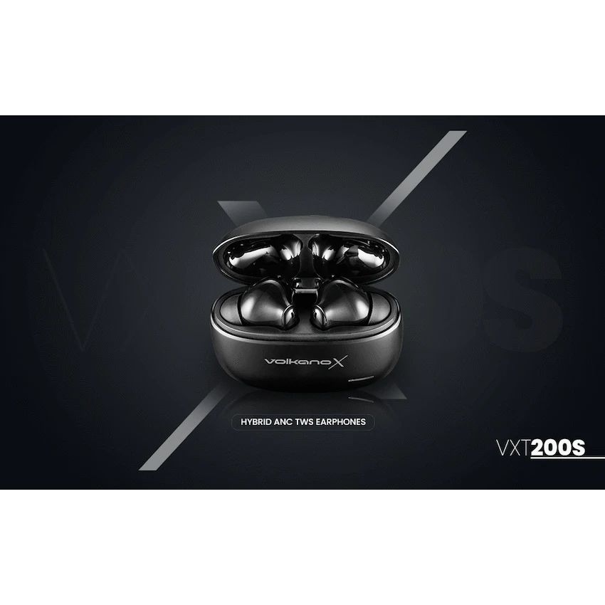 VolkanoX VXT200S Hybrid ANC TWS Earphones - Black | VKX-1119-BK