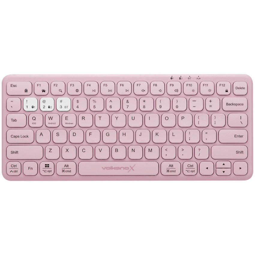 VolkanoX Blaze Bluetooth Wireless Keyboard and Mouse Combo - Rose | VKX-210-RS