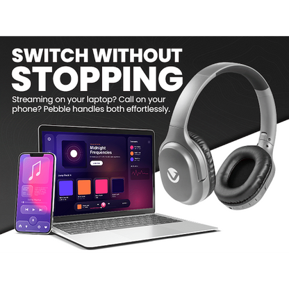 Volkano Pebble Series Bluetooth Headphones - Dark Grey | VK-2023-DG