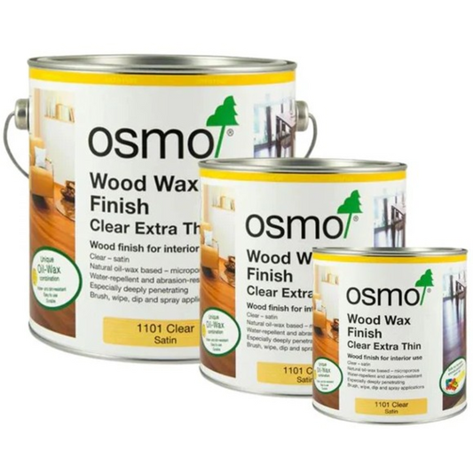 OSMO Wood Wax Finish, Extra Thin, 1101 Clear Satin