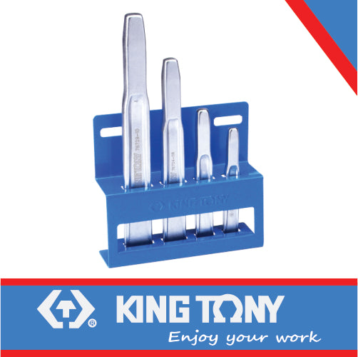 KING TONY CHISELS FLAT STAND 4PC | 11104PR