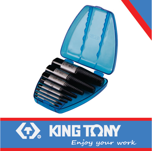 KING TONY 8PCE SCREW EXTRACTOR SET | 11208SQ