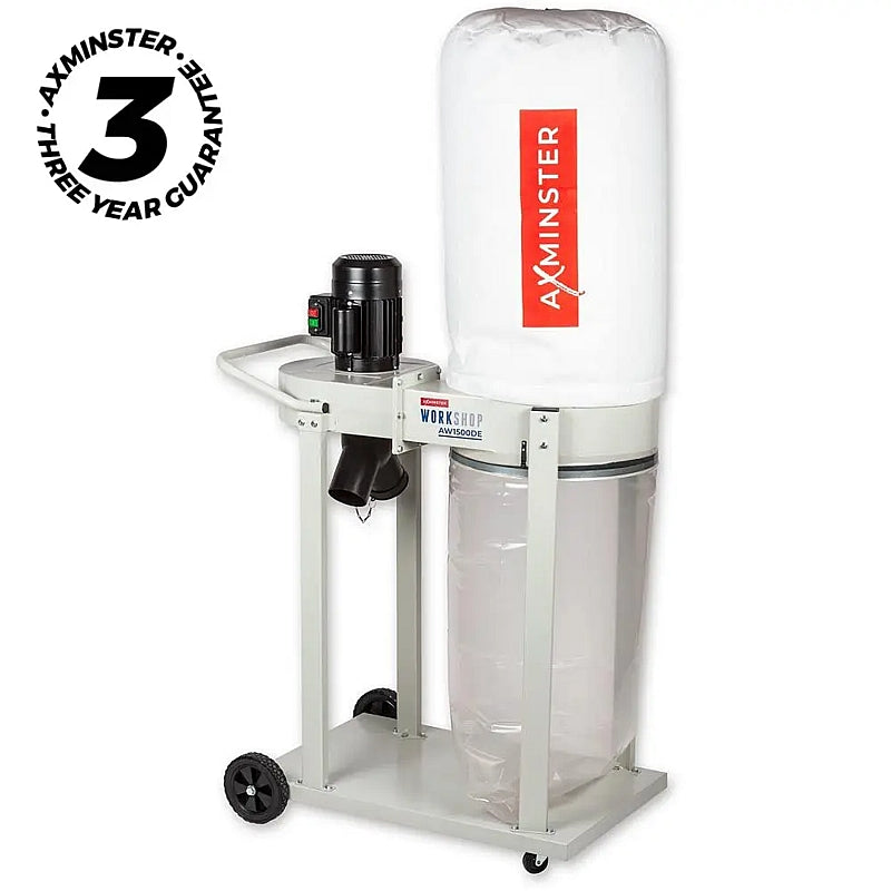 Axminster Workshop Dust Extractor 230V, 1.5kW - 2HP (AW1500DE) | 113336