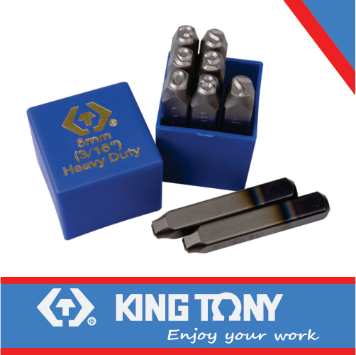 KING TONY PUNCH SET NUMBER 5mm 0 9 HEAVY DUTY | 11509SQ05
