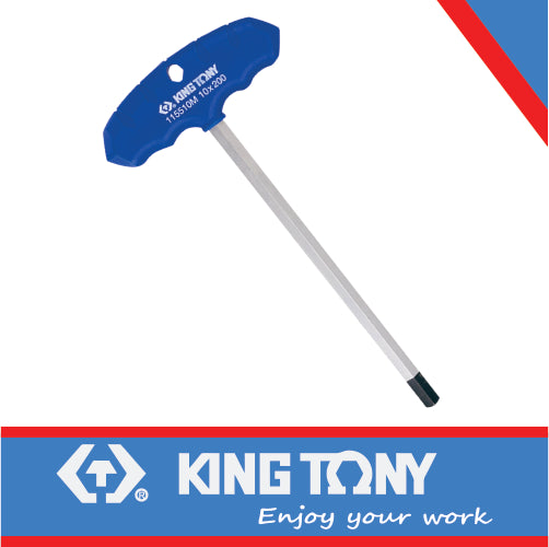 KING TONY T TYPE HEX WRENCH   6x100mm | 115506M