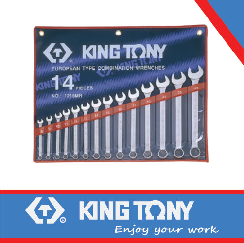 KING TONY SPANNERS COMBINATION SET 8 24mm 14PC | 1215MR
