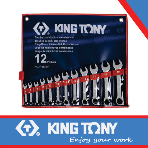 KING TONY 12PC. SHORT COMBINATION WRENCH METRIC SET | 1282MR