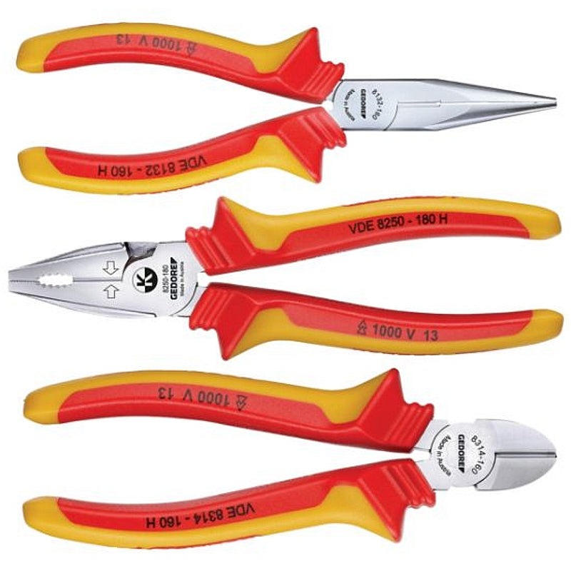 Gedore 3 Piece VDE Pliers Set (VDE S 8003 H) | 1550594