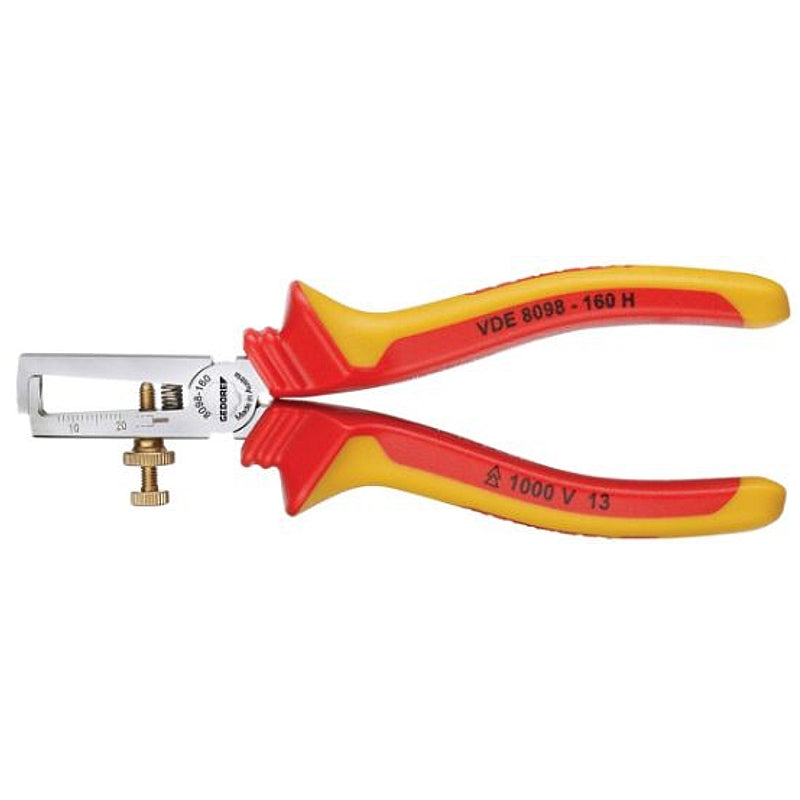 Gedore VDE Stripping Pliers, 160mm (VDE 8098-160 H) | 1552074