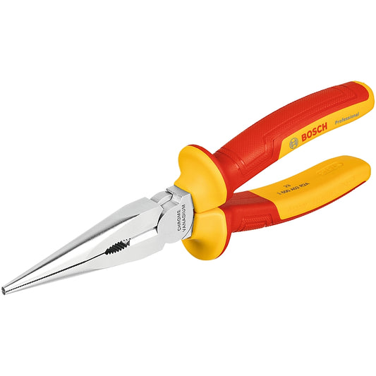 Bosch VDE Straight Long Nose Pliers 200mm | 1600A02NE3