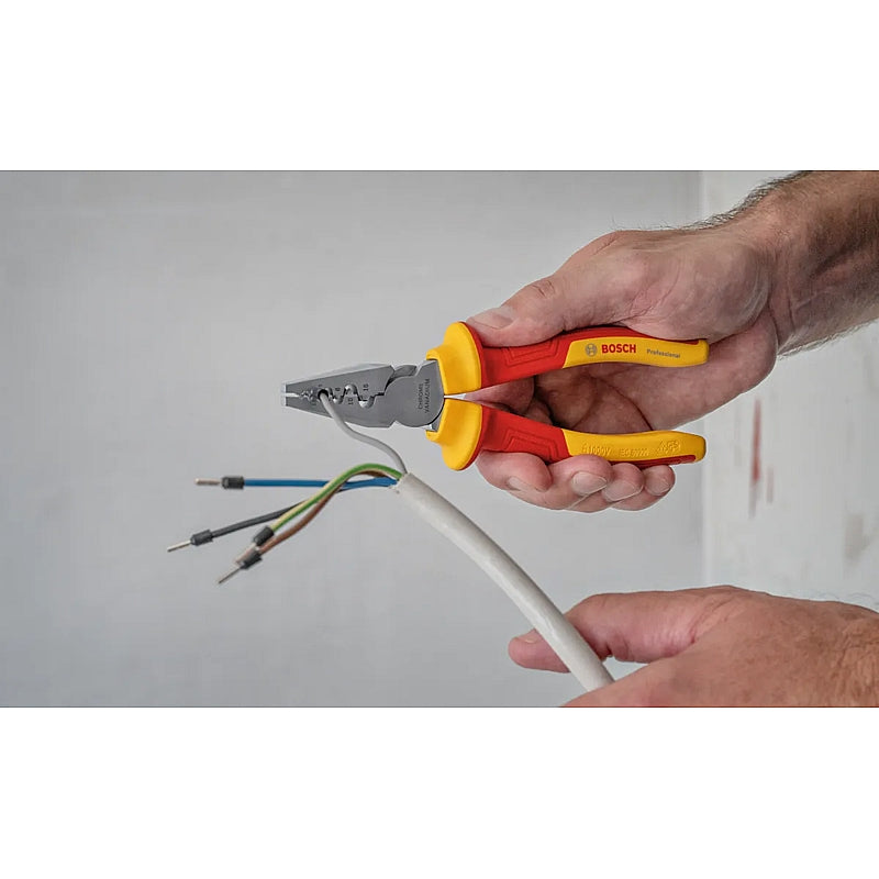 Bosch VDE Crimping Pliers, 180mm | 1600A02NE6