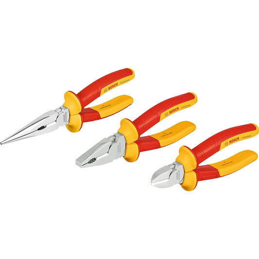Bosch 3 Piece VDE Pliers Set | 1600A02NG0