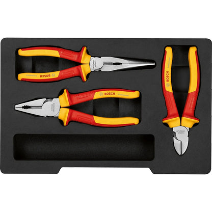 Bosch 3 Piece VDE Pliers Set | 1600A02NG0