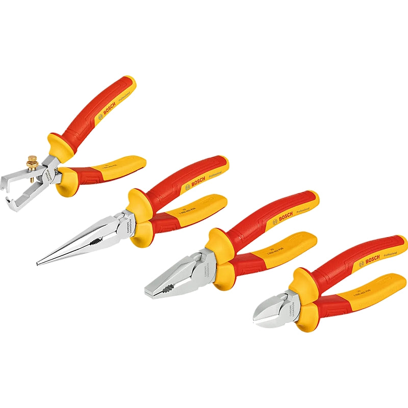 Bosch 4 Piece VDE Pliers Set | 1600A02NG1