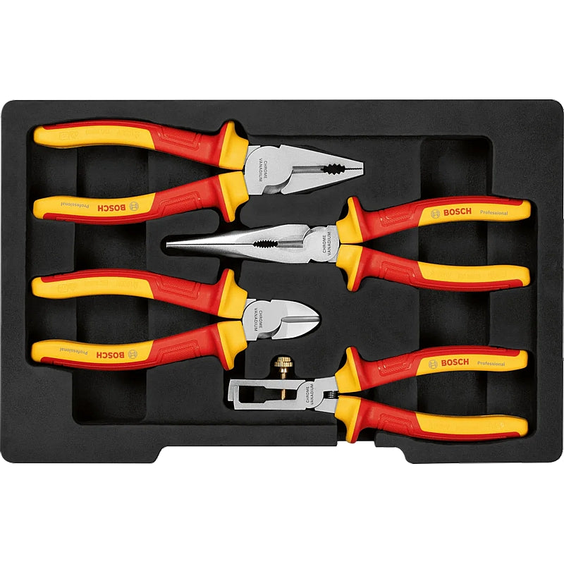 Bosch 4 Piece VDE Pliers Set | 1600A02NG1