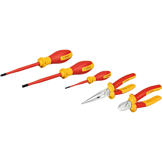 Bosch 5 Piece VDE Mixed Hand Tools Set | 1600A02NG2