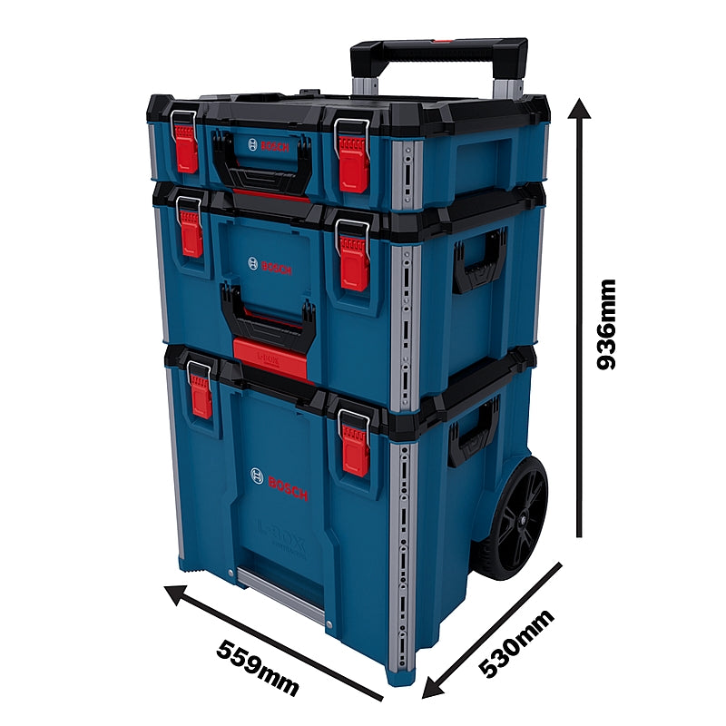 Bosch 3-Tier L-BOXX Contractor Set 3 Mobile Tool Storage System | 1600A037DY
