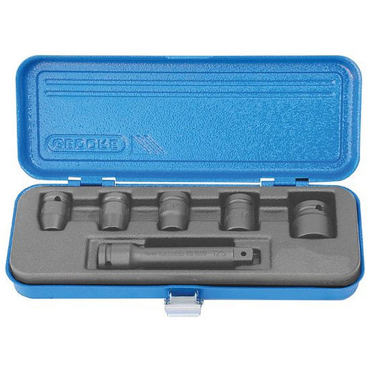 Gedore 5 Piece 1/2" SD Impact Socket Set, 10-24mm (K19-5) | 1646923