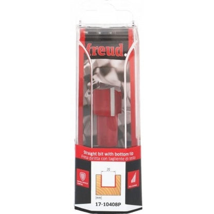 Freud Straight Router Bit, D-20.0mm x h-18.0mm x H-70.0mm x Z-2+1 x A-8mm | 17-10408P