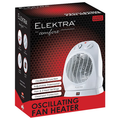 Elektra Comfort Oscillating Fan Heater | SEL-2602