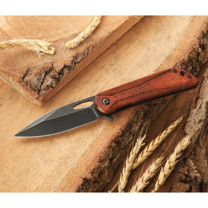 Sarge 2023 Edition Woodcraft Drop Point Swift Assist Opening Pocket Knife - 3" Blade| 187710