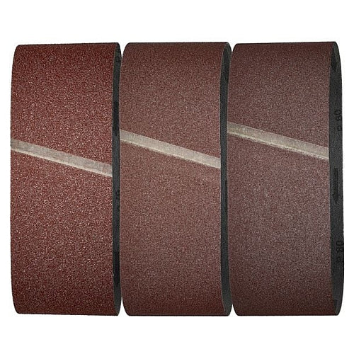 Wolfcraft 9 Piece Assorted Fabric Sanding Belts, 75 x 533mm | 1916100