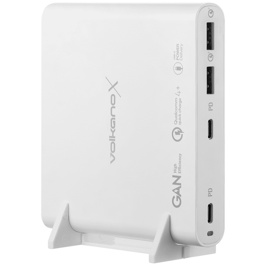 VolkanoX Boost Series 120 Watt Multiport GaN Laptop Charger | VKX-8040-WT