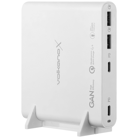 VolkanoX Boost Series 120 Watt Multiport GaN Laptop Charger | VKX-8040-WT