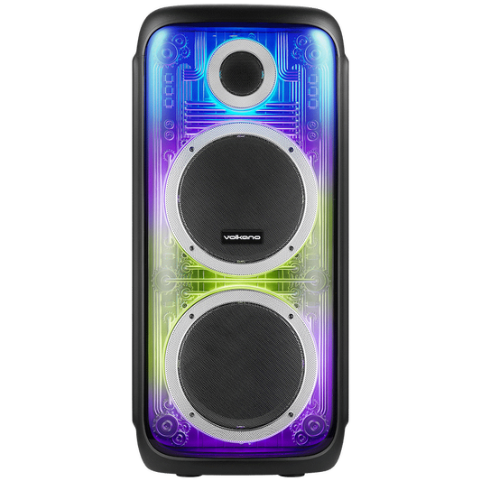 Volkano Cyber Series Dual 8" Party Speaker | VK-3903-D8-BK
