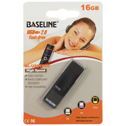 Baseline 16GB USB 2.0 Type-A Flash Drive | BL-USB16GB