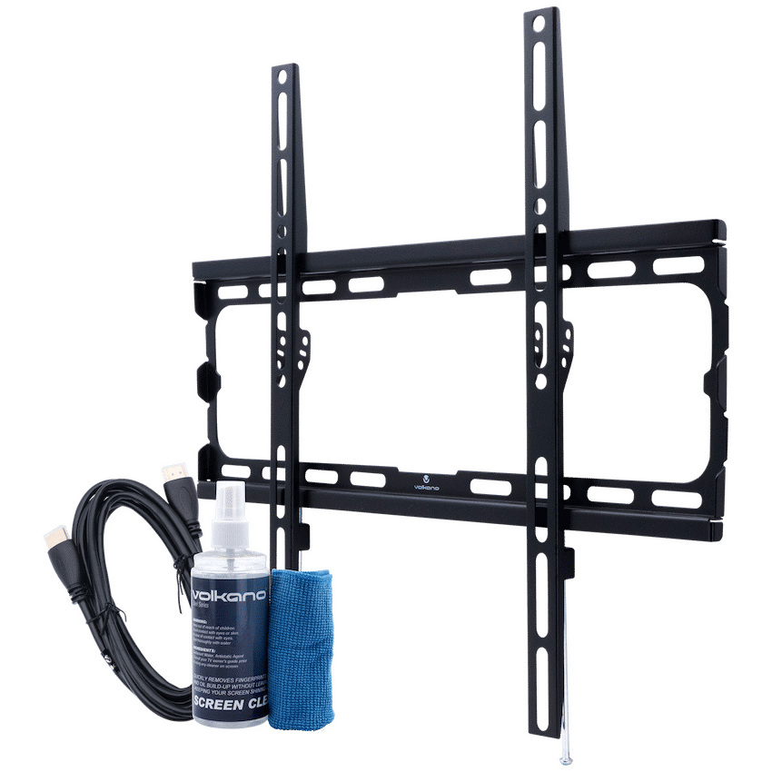 Volkano Steel Series Fixed TV Wall Mount Bundle for up to 70" TVs | VK-4032-BK