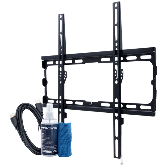 Volkano Steel Series Fixed TV Wall Mount Bundle for up to 70" TVs | VK-4032-BK