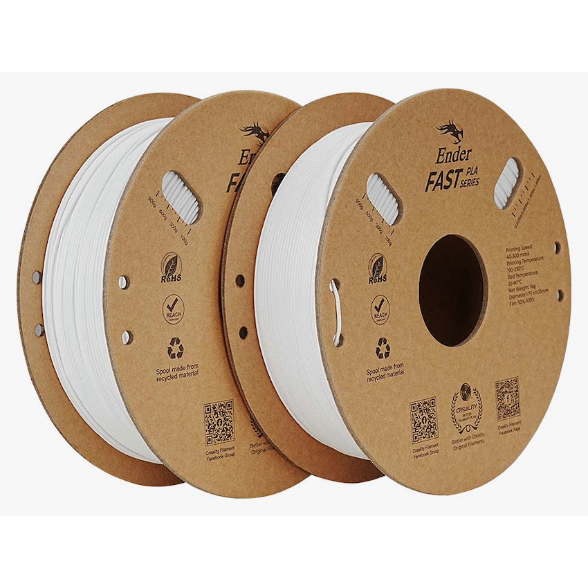 Creality 1.75mm Ender Fast PLA Filament Value Pack - 2 x White 1Kg | 3301010396