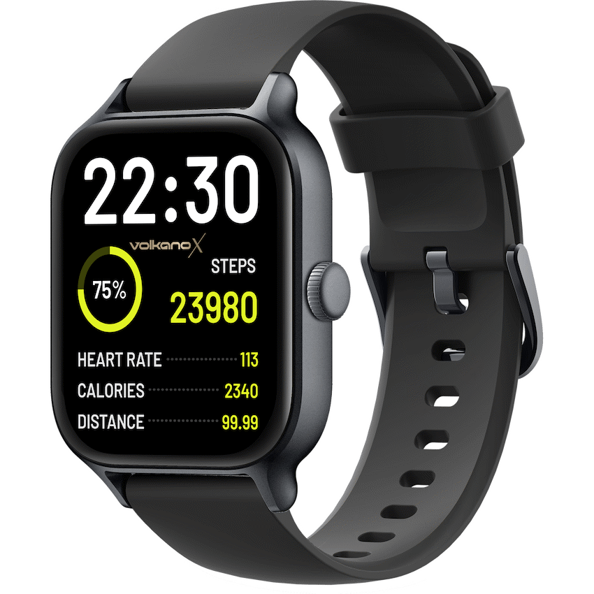 VolkanoX Kronis Series GPS Smartwatch - Black | VKX-5025-BK