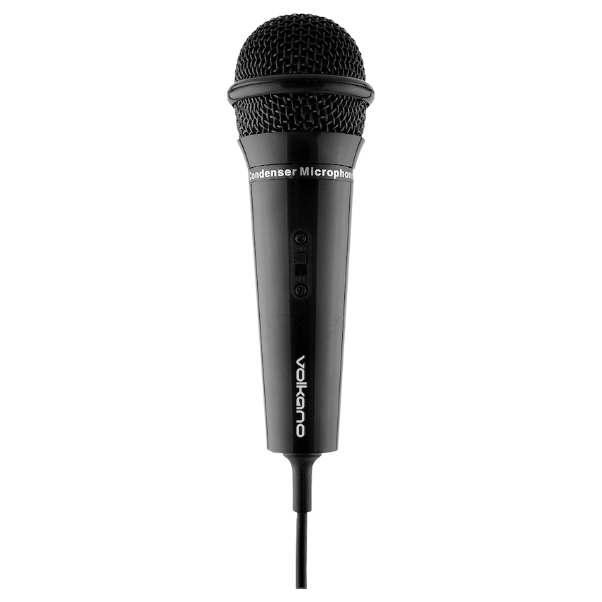 Volkano Stream Vocal Microphone with Tripod, Aux | VK-6519-BK