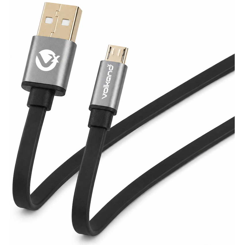 VolkanoX Couple Series Micro USB Premium Twin Pack 1m Charge/Data Cable - Black | VK-20068-BK