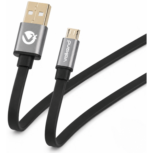 VolkanoX Couple Series Micro USB Premium Twin Pack 1m Charge/Data Cable - Black | VK-20068-BK