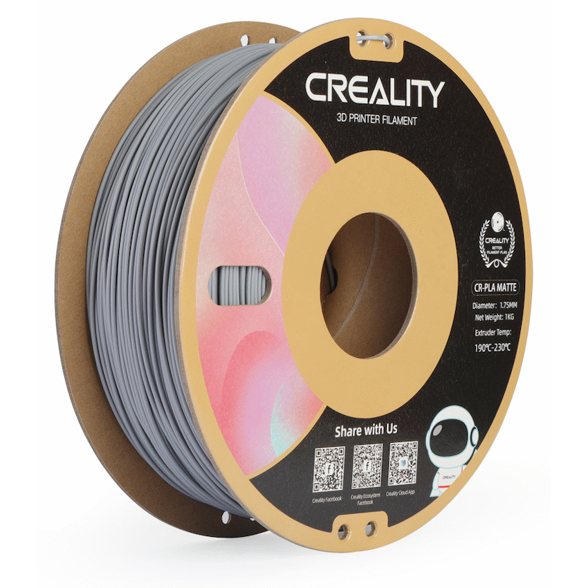 Creality 1.75mm PLA Matte Filament - Grey 1Kg | 3301010299